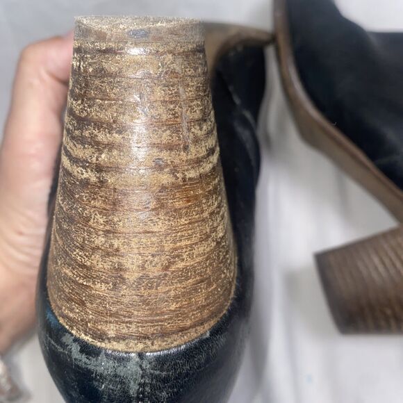 Madewell Billie Ankle Booties Heel 7 Black Leather Casual Zip Romania - Picture 9 of 11